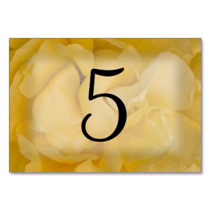 Gelbe Rose Tischnummern