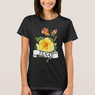 Gelbe Rose von Texas Blume Bundesstaat Texas Gart T-Shirt