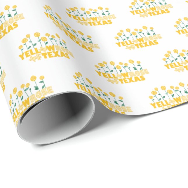 Gelbe Rose von Texas Garden Geschenkpapier (Rolleneckpunkt)