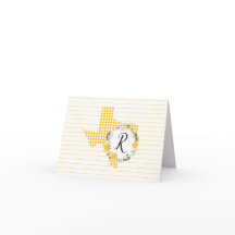 Gelbe Rose von Texas - Gingham Monogram