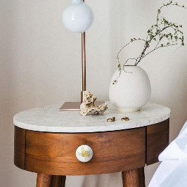 Gelbe Rose von Texas - Gingham Staat mit Rose Keramikknauf