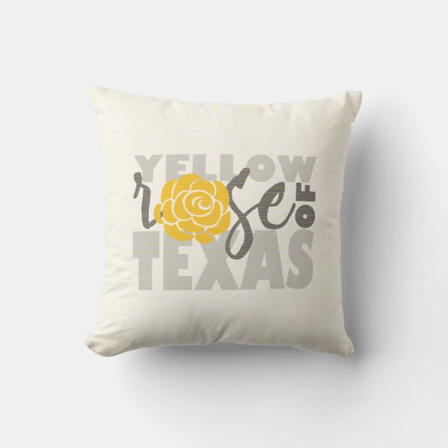 Gelbe Rose von Texas Kissen (Vorderseite)