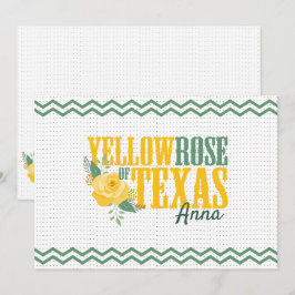 Gelbe Rose von Texas - Single Rose Mitteilungskarte
