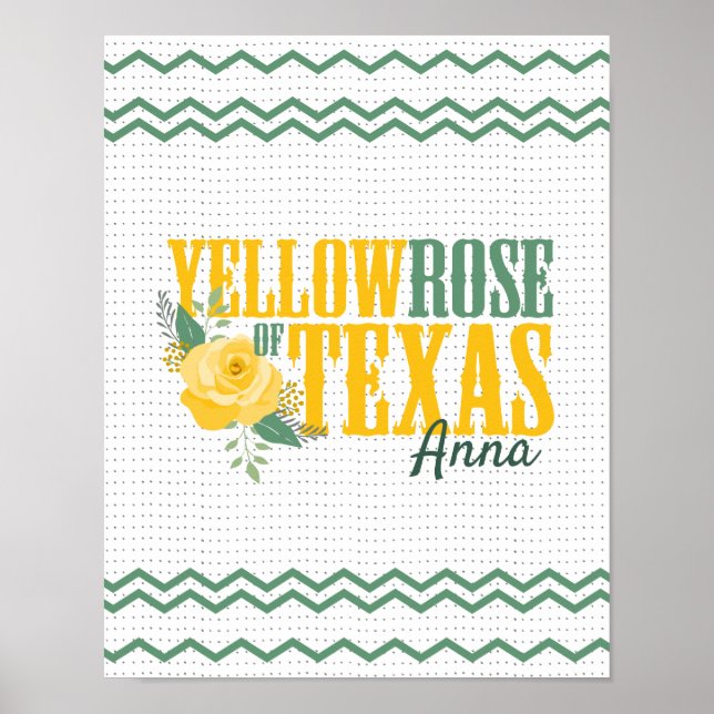Gelbe Rose von Texas - Single Rose Poster (Vorne)
