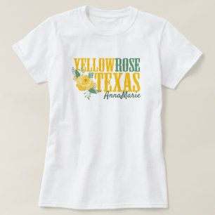 Gelbe Rose von Texas - Single Rose T-Shirt