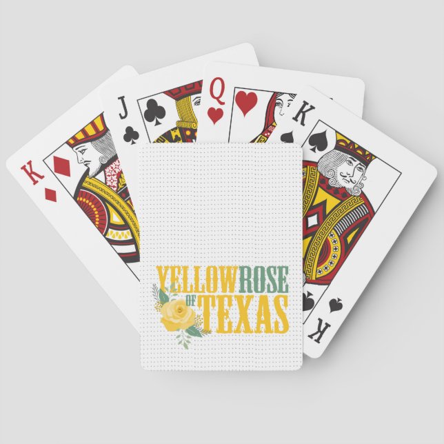 Gelbe Rose von Texas Spielkarten (Rückseite)