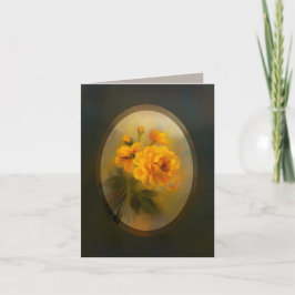 Gelbe Rosen 4 x 5,6 Dankeskarte