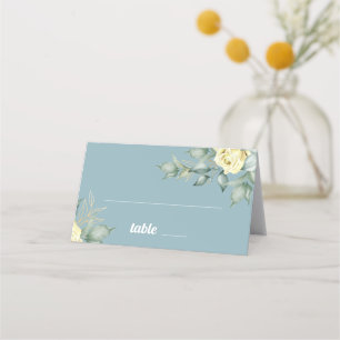 Gelbe Rosen Aquarell Romantik Moderne Blumen Platzkarte
