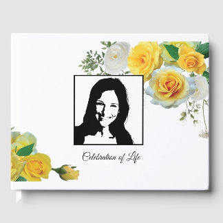 Gelbe Rosen Beerdigung/Gedenkfeier/Hochzeitshaus Gästebuch