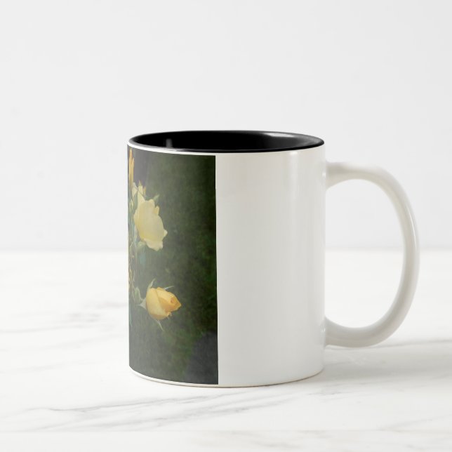 gelbe Rosen Blumenboho rustikal für ihre Tasse (Rechts)