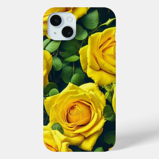 Gelbe Rosen Case-Mate iPhone Hülle (Rückseite)