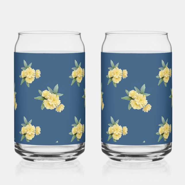 Gelbe Rosen-Dosen-Glas Dosenglas (Vorderseite)