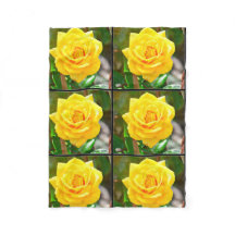 Gelbe Rosen-Fleece-Decke