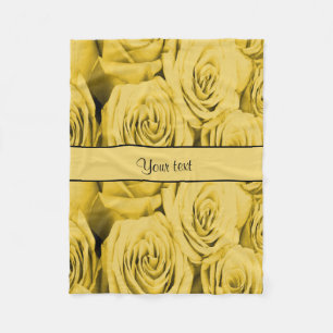 Gelbe Rosen Fleecedecke