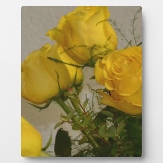 Gelbe Rosen Fotoplatte (Vorderseite)
