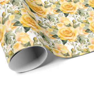 Gelbe Rosen  Geschenkpapier
