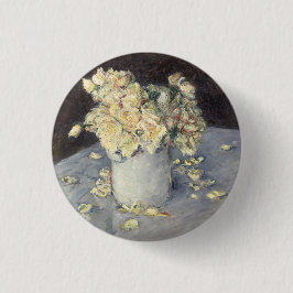 Gelbe Rosen in einer Vase von Caillebott Impressio Button
