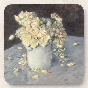 Gelbe Rosen in einer Vase von Caillebott Impressio Getränkeuntersetzer