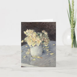 Gelbe Rosen in einer Vase von Caillebott Impressio Karte