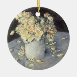 Gelbe Rosen in einer Vase von Caillebott Impressio Keramik Ornament