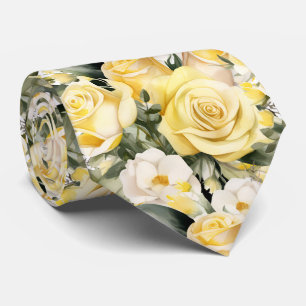 Gelbe Rosen klassische formelle Blumenkrawatte Krawatte