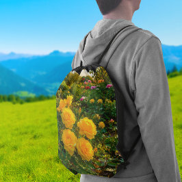Gelbe Rosen Kordelzugtasche Sportbeutel