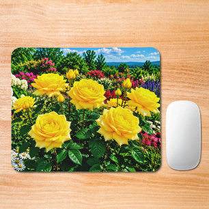 Gelbe Rosen-Mauspad Mousepad