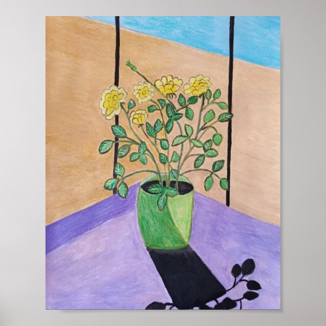 Gelbe Rosen Poster (Vorne)