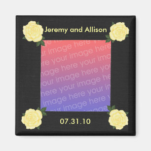 Gelbe Rosen, Save the Date wedding Fotomagneten Magnet
