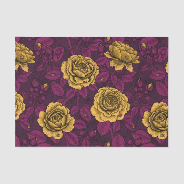 Gelbe Rosen Seidenpapier (Vorderseite)