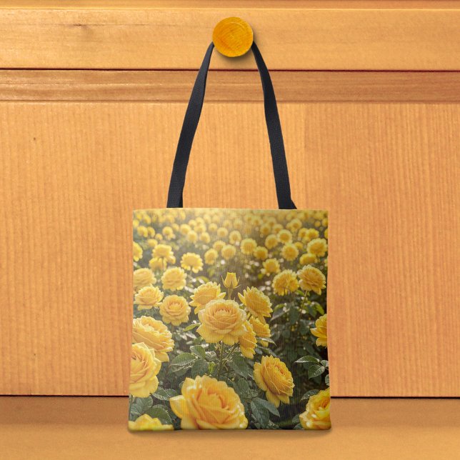 Gelbe Rosen-Tasche Tasche (Tote bag with yellow roses)