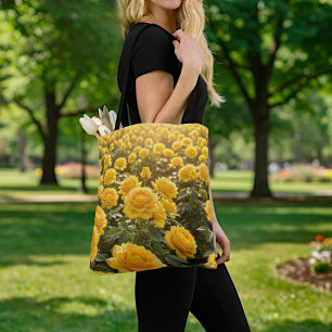 Gelbe Rosen-Tasche Tasche
