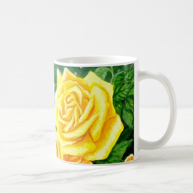 Gelbe Rosen Tasse (Rechts)