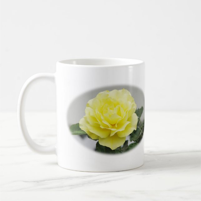 Gelbe Rosen-Tasse Kaffeetasse (Links)