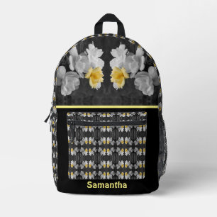 Gelbe Rosen - Teilfarbabstrakte, personalisierte Bedruckter Rucksack