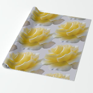 Gelbe Rosenblätter Geschenkpapier
