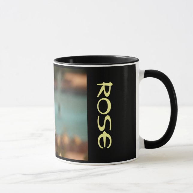 Gelbe Rosenblume 8 Tasse (Rechts)