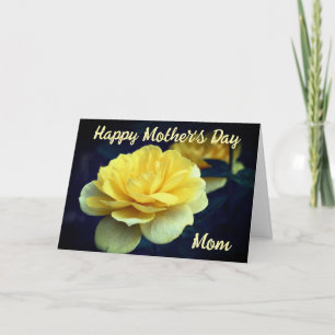 Gelbe Rosenblume Personalisierter Muttertag Karte