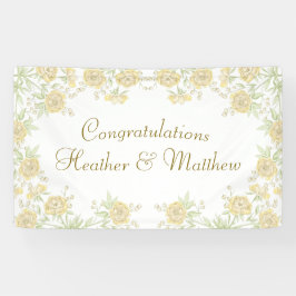 Gelbe Rosenhochzeit Banner