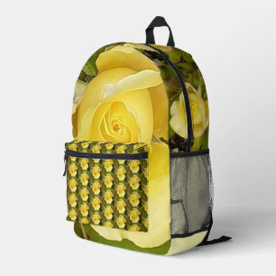Gelbe Rosenknospe Bedruckter Rucksack