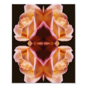 Gelbe Rosenknospe-Blume spiegelt Art Tinted 8x10 w Fotodruck