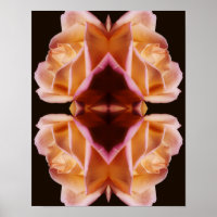 Gelbe Rosenknospe-Blume spiegelt Kunst wider