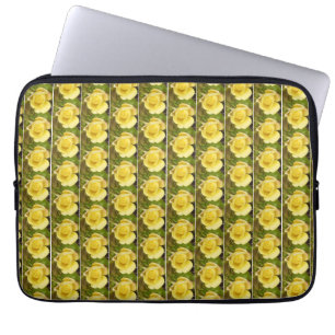 Gelbe Rosenknospe Laptopschutzhülle