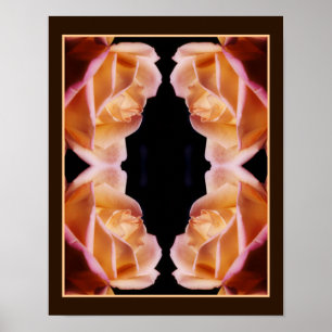 Gelbe Rosenknospe Tinte Blume Abstrakt Poster