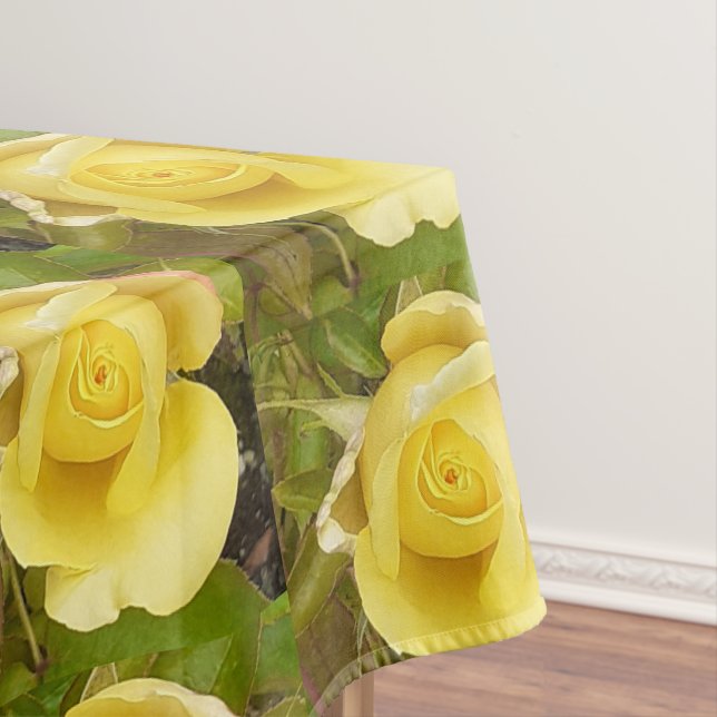 Gelbe Rosenknospe Tischdecke (Beispiel)