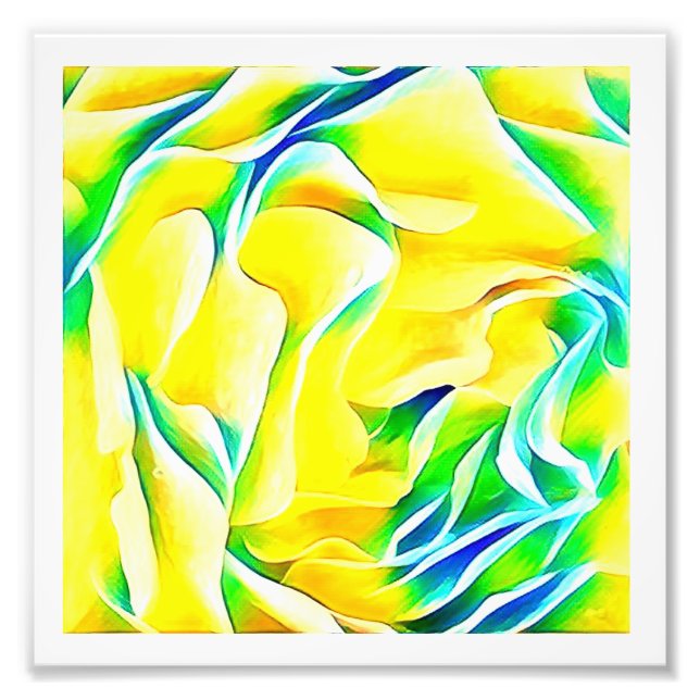Gelbe Rosenkunst Fotodruck (Vorne)