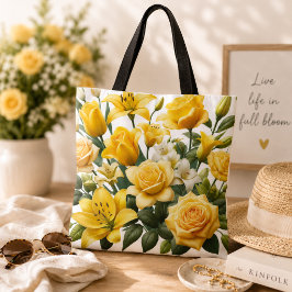 Gelbe Rosenlilie Tasche