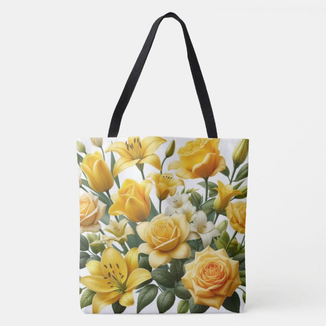 Gelbe Rosenlilie Tasche (Vorderseite)
