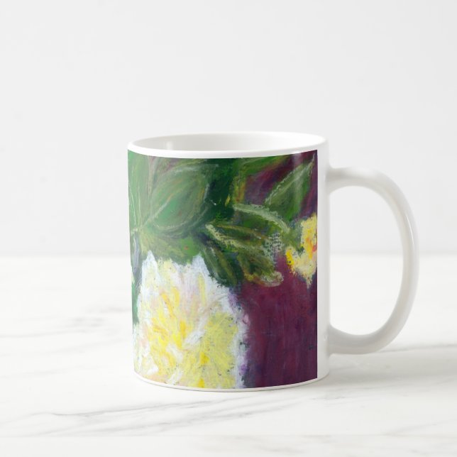Gelbe Rosenöl Pastellfarbe Kaffeetasse (Rechts)