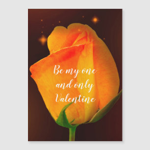 Gelbe Rosenvalentiner Tag Magnetkarte